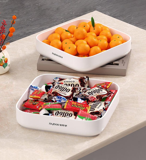 Joybos® Plastic Snack Tray Round Rectangular Z69