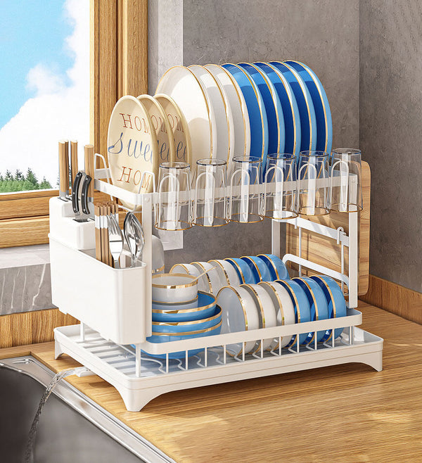 Joybos® Stainless Steel 2-Tier Dish Drying Rack for Kitchen Counter